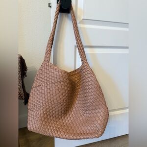 Anthropologie Tan Woven Shoulder Bag